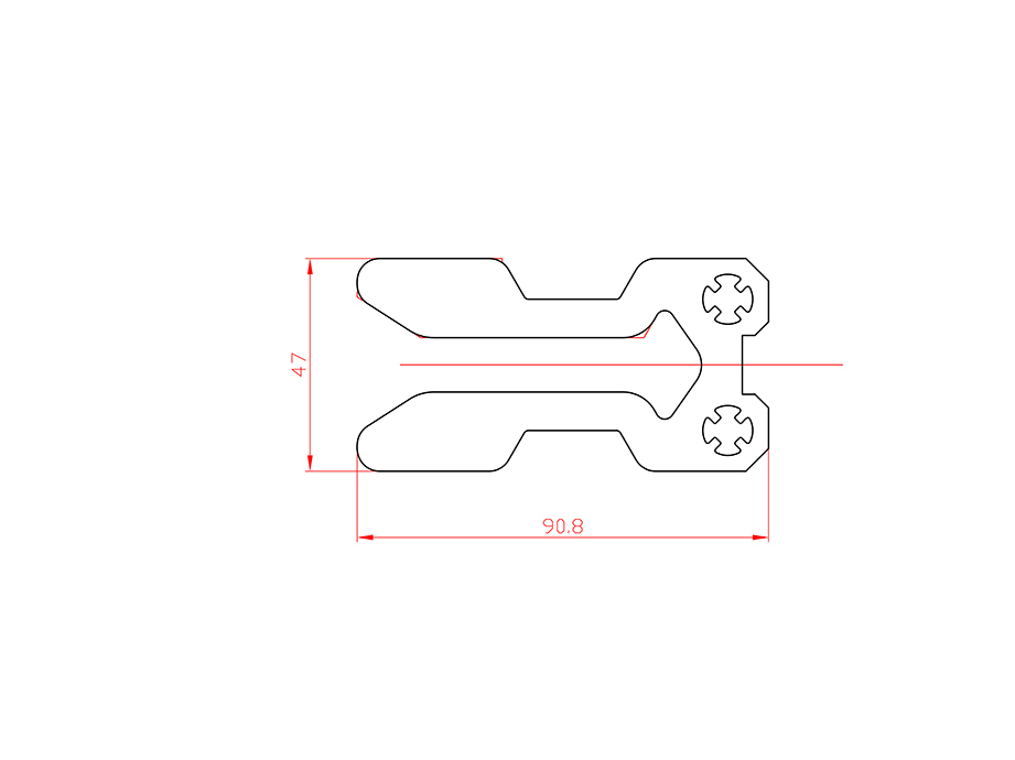 鋁合金熱擠壓型材 LX-4871